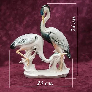 Птицы - Фарфоровая статуэтка «Цапли», Карл Энс / Karl Ens,  Германия, 50-е годы ХХ века.