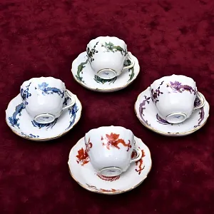 Классическая Фарфоровая Кофейная пара «Синий Дракон», MEISSEN Германия, первая половина ХХ века.