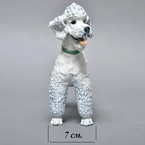 Коллекционная Фарфоровая статуэтка «Собака. ПУДЕЛЬ в зеленом ошейнике», ROSENTHAL Германия.