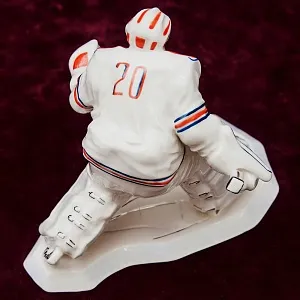 Коллекционная Фарфоровая Статуэтка «Вратарь - Хоккей - Спорт» Россия.