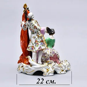 Редкость! Коллекционная Фарфоровая статуэтка «ПОРТРЕТ», Edme Samson et Cie Франция, 1940 - 1969 годы. 