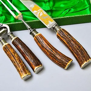 Винтажный Набор для Барбекю «Охота» - 3 предмета, DREIZACK SOLINGEN Германия, 50 -е годы ХХ века.