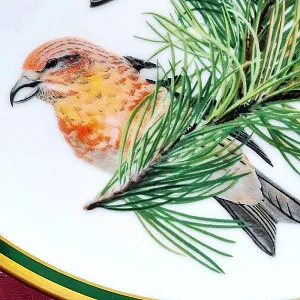 Коллекционная Тарелка - Блюдо «Клест Белокрылый» Фарфор, Franklin Porcelain США - 80-е гг..