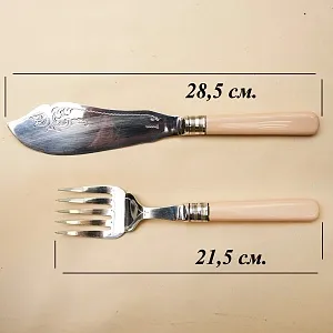 Антикварный Сервировочный Набор для подачи блюд Нож+Вилка, Франция начало ХХ века.