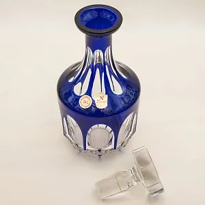 Набор для Виски Графин и 4-е Стакана серия «ANTIKA» Цветной Хрусталь, NACHTMANN Германия, 70 -е годы.