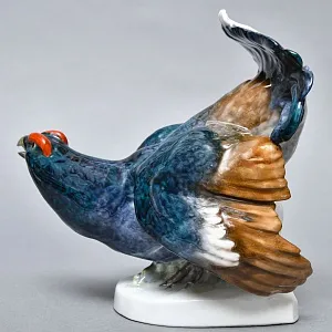 Птица Фарфоровая статуэтка «Охота - Тетерев», Карл Энс / Karl Ens Германия - 1958 год.