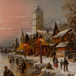 Коллекционная Тарелка «Романтичные зимние пейзажи» Фарфор Furstenberg Германия -1987 год.