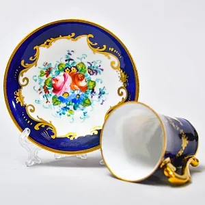 Коллекционная Фарфоровая Кофейная Пара, Le TALLEC, Франция - 1952 год.