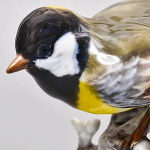 Коллекционная Фарфоровая статуэтка «Птица. Большая синица», ROSENTHAL Германия, 60-е годы ХХ века. 