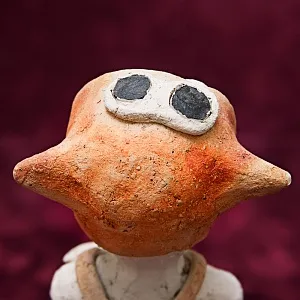 Авторская Коллекционная Керамическая Статуэтка «Кот Мечтатель», Шамотная Глина, Россия.