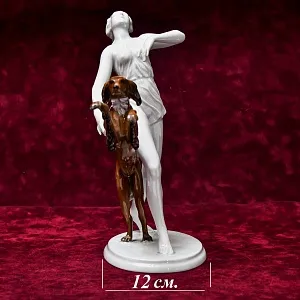 Редкость! Коллекционная Фарфоровая Статуэтка «Девушка и Собака», ROSENTHAL Германия -1944 год.