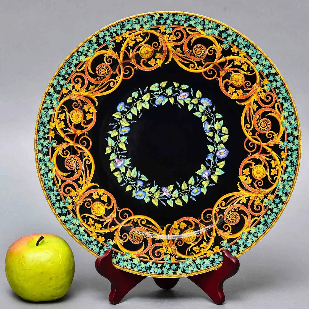 Коллекционная Тарелка - Блюдо «Золотой плющ» Фарфор, VERSACE, Rosenthal Германия -1997 год. 