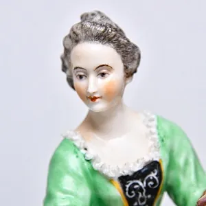 Редкость! Коллекционная Фарфоровая статуэтка «ПОРТРЕТ», Edme Samson et Cie Франция, 1940 - 1969 годы. 