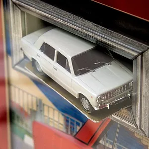 Памятное Подарочное Панно - Картина - Инсталляция «Автомобиль Жигули ВАЗ - 2101 - СССР». 