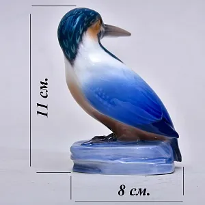 Коллекционная Фарфоровая Статуэтка «ПТИЦА. ЗИМОРОДОК», Bing&Grøndahl Дания, 1970 - 1983 гг.