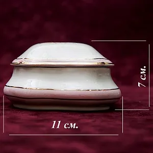Квадратная Фарфоровая Шкатулка «Цветочная Нежность Лимож Limoges Франция.