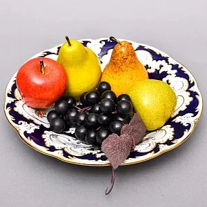 Коллекционное Фарфоровое Блюдо - Тарелка «ЦВЕТЫ», Кобальт, MEISSEN  Германия - середина ХХ века.  