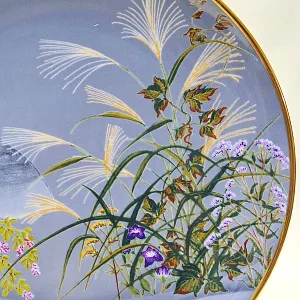 Тарелка - Блюдо «Июнь» - «Рябчики и Луговые Цветы» Фарфор, Franklin Mint Япония, 1979 год.