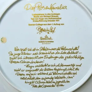 «Опера - КАВАЛЕР РОЗЫ» Авторская Коллекционная Фарфоровая Тарелка - Блюдо, Rosenthal Германия -80 гг.