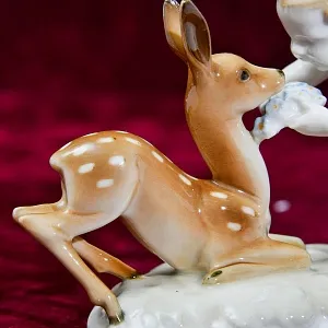 Фарфоровая статуэтка «Путти и олененок», Hutschenreuther, Германия - 1955 год..