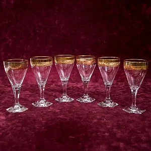 Набор 6-ть Хрустальных Бокалов для Вина, серия «Copenhagen», MOSER - МОЗЕР Чехия.