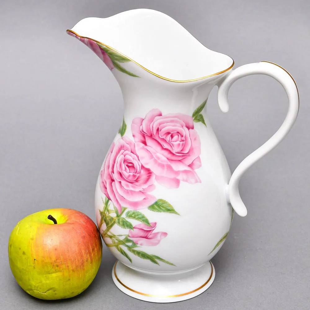 Винтажный Фарфоровый Кувшин «Роза Живанши», Franklin Porcelain США - 1986 год.