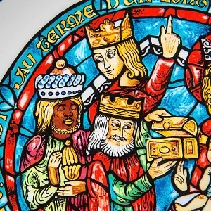  Коллекционная Тарелка - Блюдо «Дары Волхвов» Фарфор, Henri d'Arceau Limoge, Франция -1979 год.