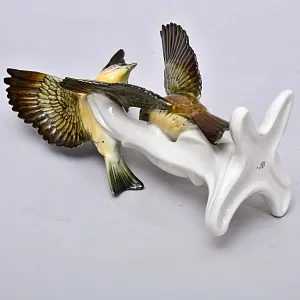 Пара Птиц - Фарфоровая Статуэтка «Хохлатые Жаворонки», Карл Энс / Karl Ens, Германия 50 гг.