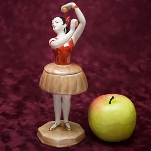 Редкость! Фарфоровая Шкатулка - Статуэтка «Испанская танцовщица» AРТ ДЕКО Германия 20 гг.