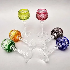 Набор - Шесть Бокалов для Вина Knittel FAKIRIS Силезия, Германия начало 50-х годов ХХ века.