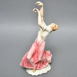 Редкость!!! Большая Фарфоровая Статуэтка «Айседора Дункан», Карл Энс / Karl Ens,  Германия, 30-е гг.