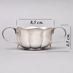 Винтажный Набор из 3х предметов - Сахарница и молочник на подносе, Англия - середина ХХ века.