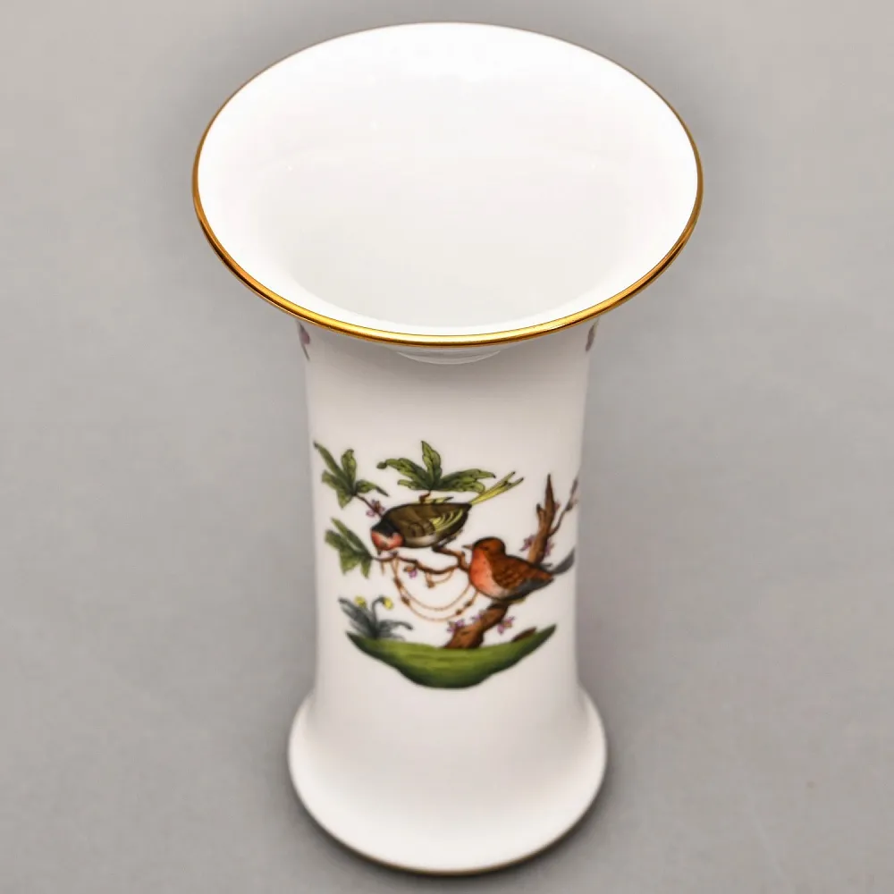 Небольшая Классическая Ваза для цветов «ROTHSHILD BIRDS», Фарфор Herend Венгрия.