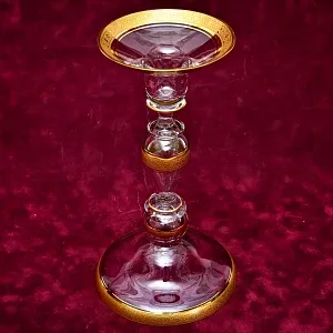 Большой Элегантный Хрустальный Подсвечник на одну свечу, серия «Concorde» Theresienthal, Германия.