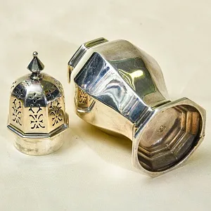 Винтажная Баночка - Емкость для сахарной пудры, Maple&amp;Co, Sheffield, Англия 1909 - 1938гг.