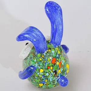 Авторская Коллекционная Стеклянная Статуэтка «Заяц», Цветное стекло, Россия.