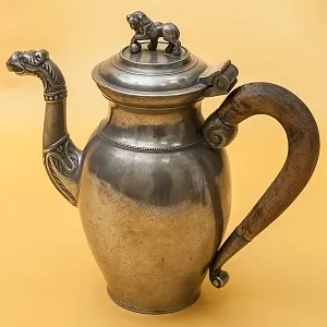 Редкость! Антикварный Классический Оловянный Кофейник на 1 литр Бельгия, ХIХ век.