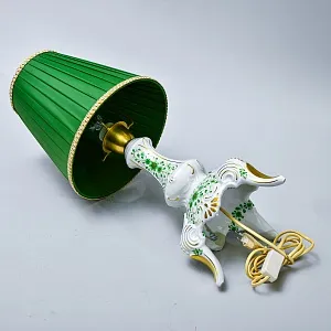 Настольная Электрическая Лампа - Светильник «APPONYI GREEN» Фарфор Lindner, Германия 80 -е годы ХХ века.