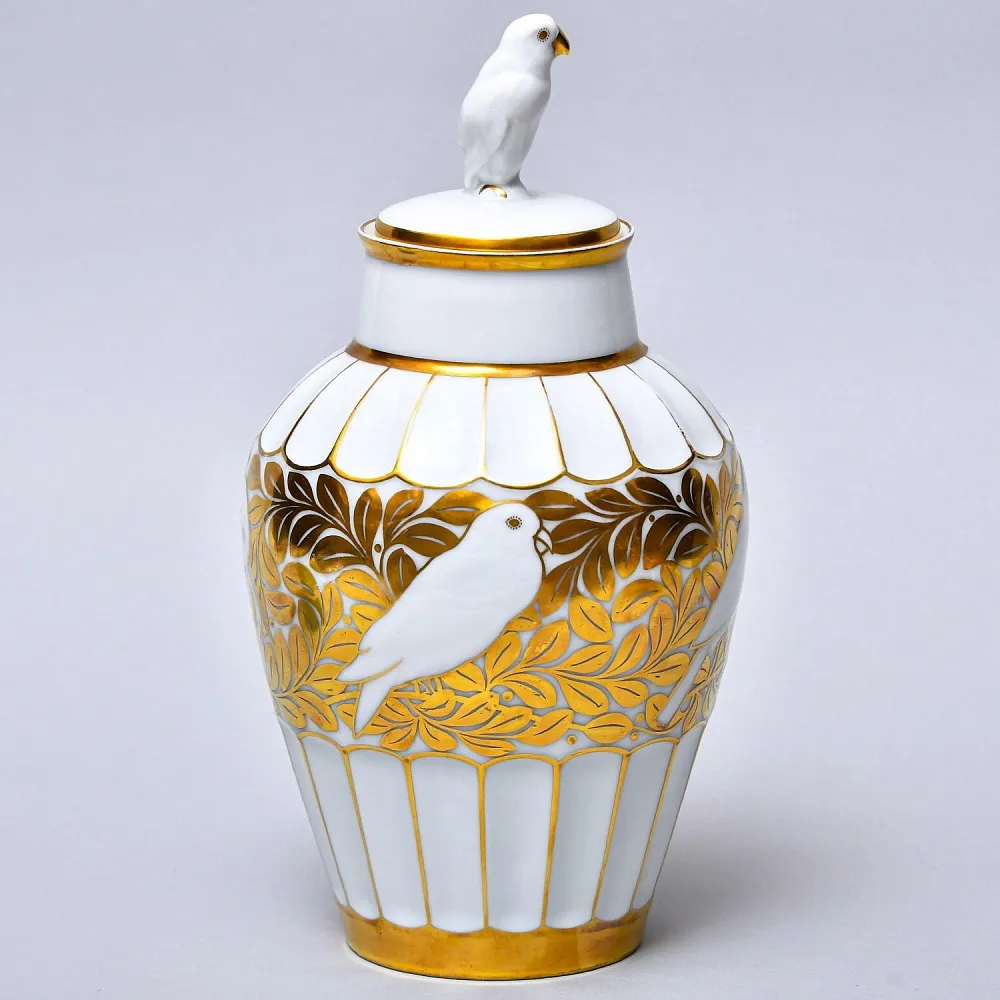 Редкость! Авторский Винтажный Фарфоровый Вазон «ПТИЦЫ», Hutschenreuther Германия Н - 28 см.