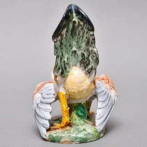 Коллекционные Парные статуэтки «Птицы. Бойцовые петухи», Фаянс, Италия - вторая половина ХХ века. 