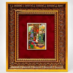 Картина - Панно - Фарфоровая Плакетка «Царевна Елена - Свадьба», Villeroy&Boch. Германия - 1982 год.