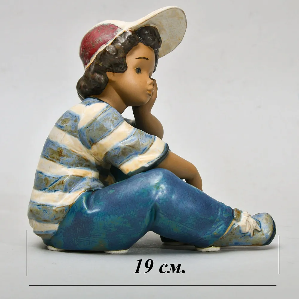 Коллекционная Фарфоровая статуэтка «Длинный день», Lladro серия Грес, Испания.