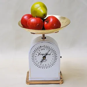 Редкость! Старинные Кухонные Фарфоровые Весы на 10кг. KRUPS IDEAL, Германия -1915 год.