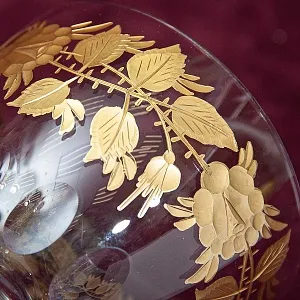 Антикварный Коллекционный Кубок - Бокал  - Ваза, Хрусталь JOSEPHINENHUTTE, Германия.