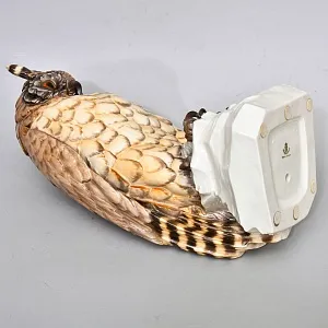 Редкость! Большая Фарфоровая статуэтка «Птица. Филин», Nymphenburg  Германия, 1949 - 1975 годы.