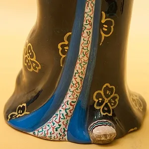 Большая Интерьерная Фаянсовая Статуэтка «Девушка с лютней», CIA MANNA Италия 50-е годы.