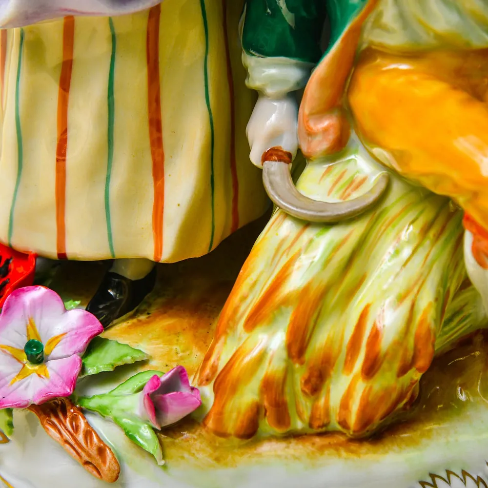 Редкость!!! Большая Фарфоровая Ваза «УРОЖАЙ», PLAUE Германия середина ХХ века.