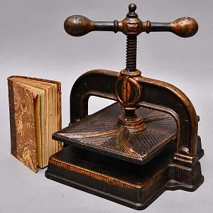 Редкость! Антикварный Чугунный Ручной Механический Книжный Пресс, Германия вторая половина ХIХ века.