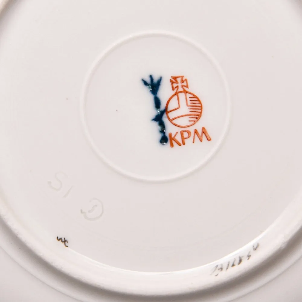 Коллекционная Кофейная пара «Летние цветы», Фарфор KPM Berlin Германия, первая половина ХХ века.