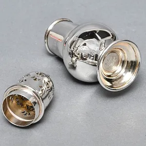 Металлическая Баночка - Емкость для сахарной пудры, Sheffield, Англия 50 гг.